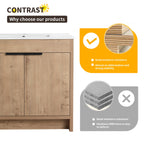 Beingnext 24/30/36 Bathroom Vanity with Sink, Freestanding Bathroom Vanity with Soft Close Door and Adjustable Shelf