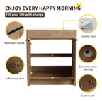 Beingnext 24/30/36 Bathroom Vanity with Sink, Freestanding Bathroom Vanity with Soft Close Door and Adjustable Shelf