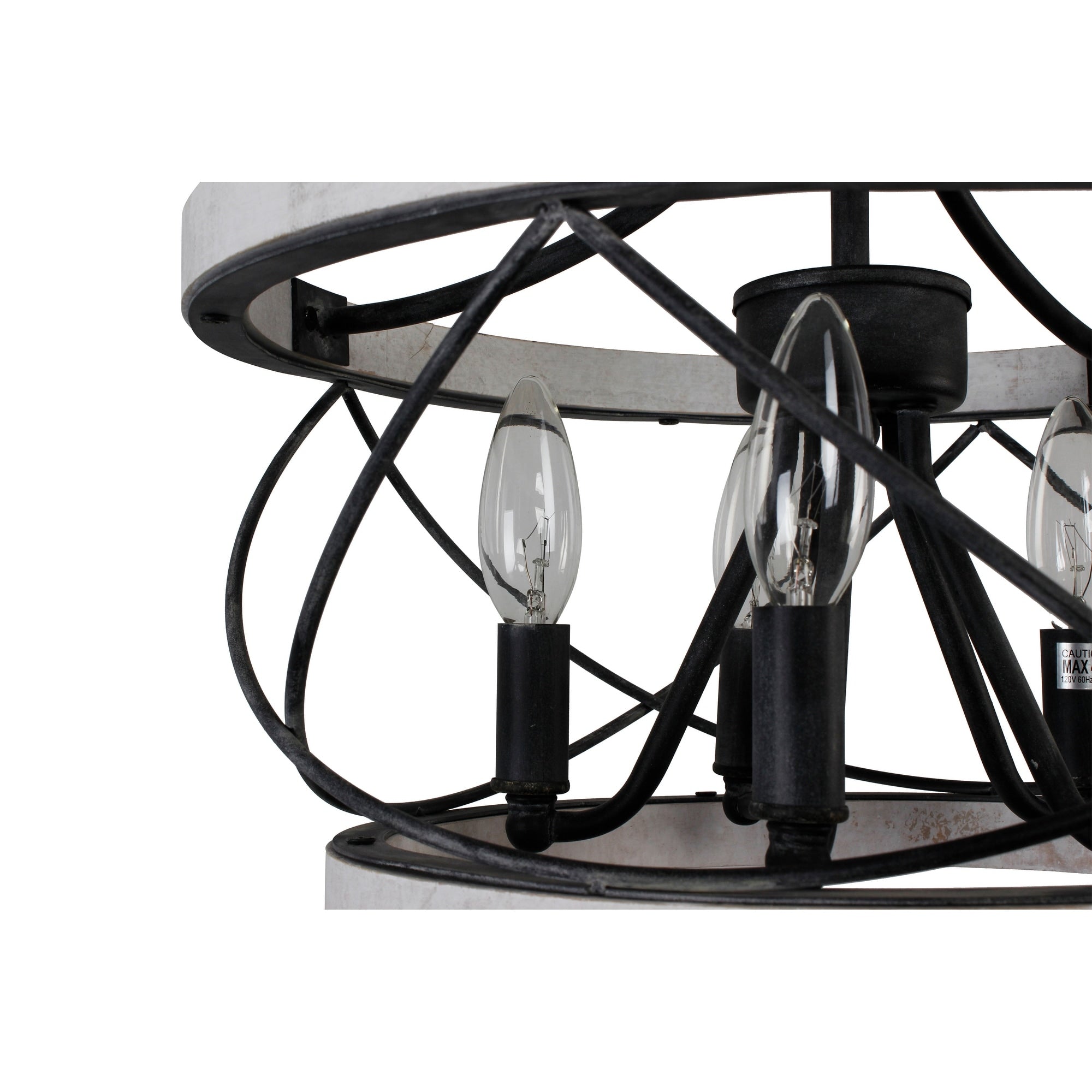 Bella Depot 5-Light Rustic Cage Wood Chandelier Dimmable Lighting, 15.7 Adjustable Farmhouse Pendant Light for Kitchen Island