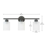 Bellevue Lydia 3 Light 23 Wide Bathroom Vanity Light with Frosted
