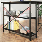 Small L Shaped Desk with Storage Shelves Corner Computer Desk