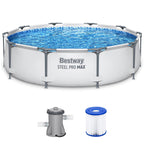 Bestway Steel Pro MAX 10'x30 Round Above Ground Outdoor Swimming Pool with Pump - 10ft. X 30in.