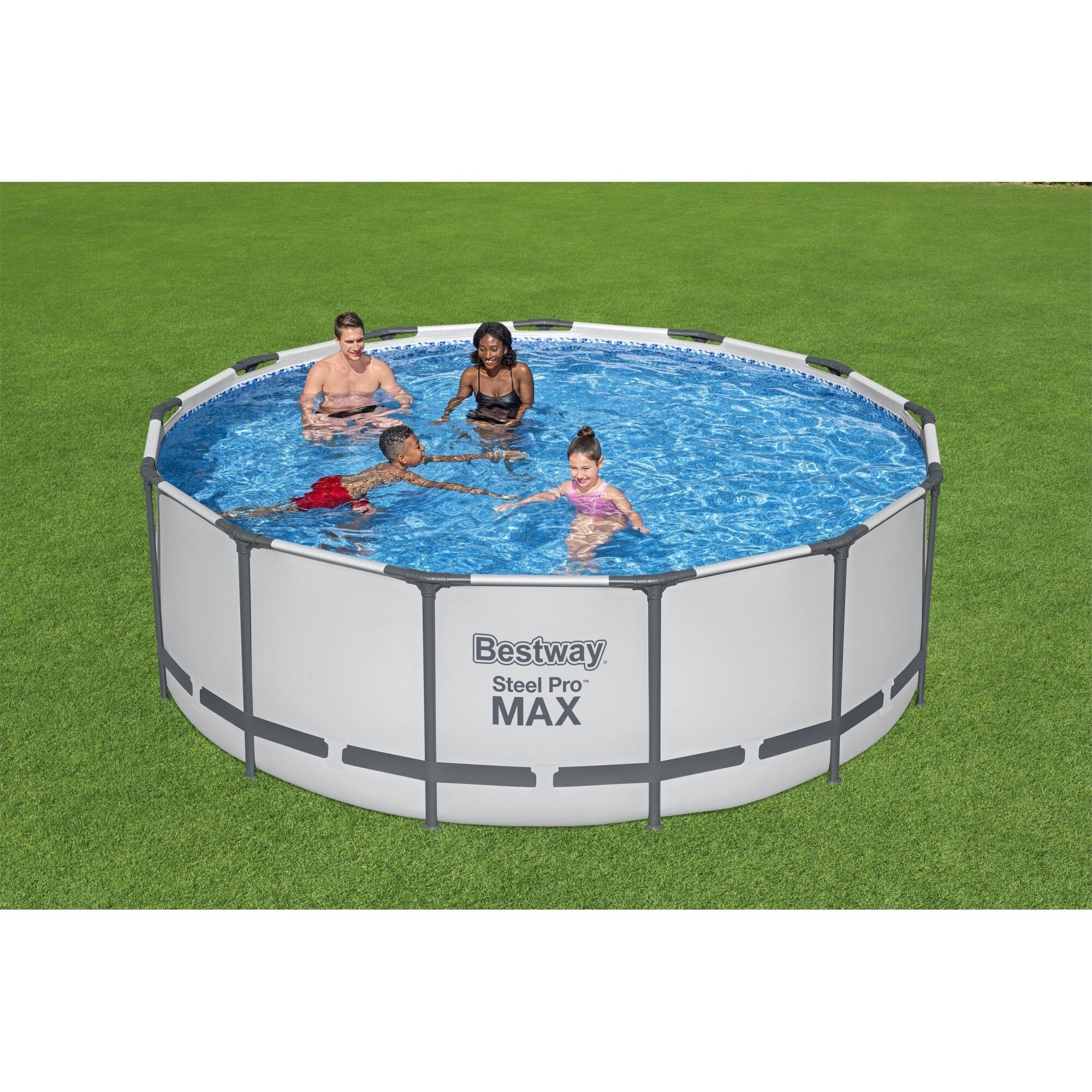 Bestway Steel Pro MAX Round Above Ground Swimming Pool with Pump & Cover