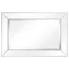 Beveled Rectangular Clear HD Wall Mounted Mirror for Bathroom, Vanity, Bedroom Mirrors, 3 sizes