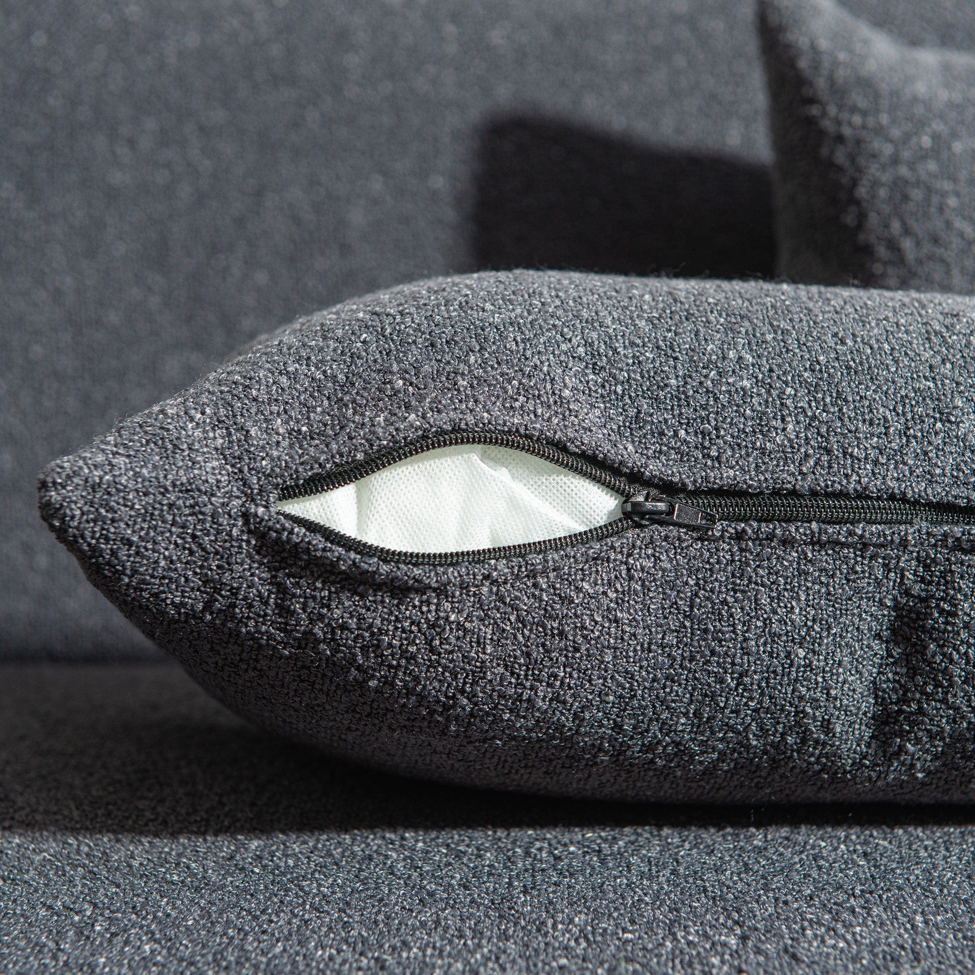 KINWELL Boucle Upholstered 2-Seats Loveseat with Pillows