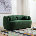 KINWELL Boucle Upholstered 2-Seats Loveseat with Pillows