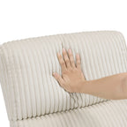 Braidy Corduroy Swivel Glider Manual Reclining Chair