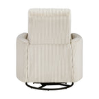 Braidy Corduroy Swivel Glider Manual Reclining Chair