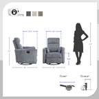 Braidy Corduroy Swivel Glider Manual Reclining Chair