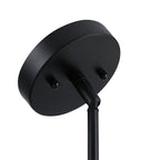 Breaux 4-Light Wood Veneer Drum Chandelier with Black Canopy - 22 in. W