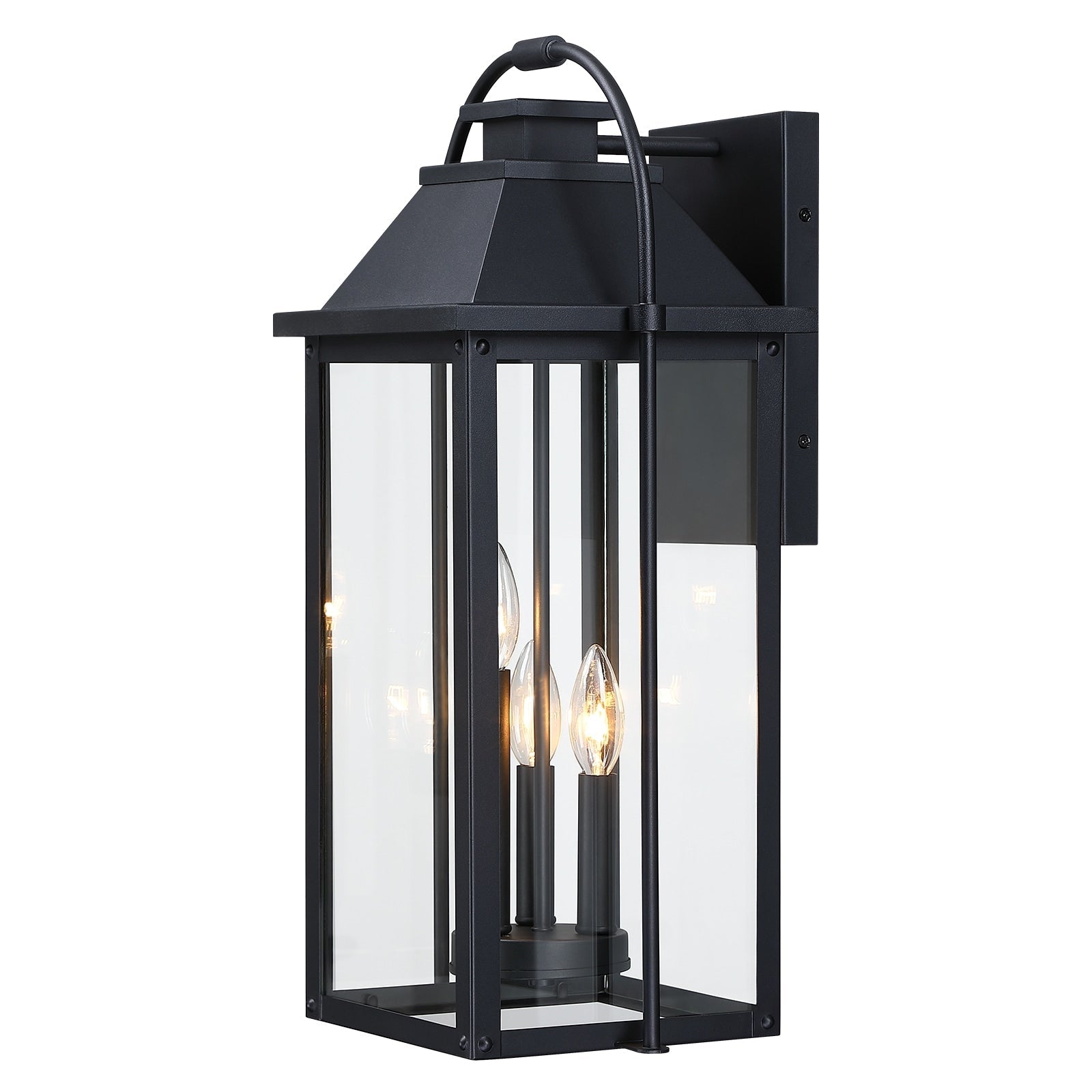Brits Black Outdoor Wall Lantern Sconce Light