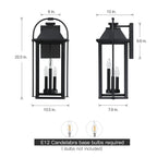 Brits Black Outdoor Wall Lantern Sconce Light