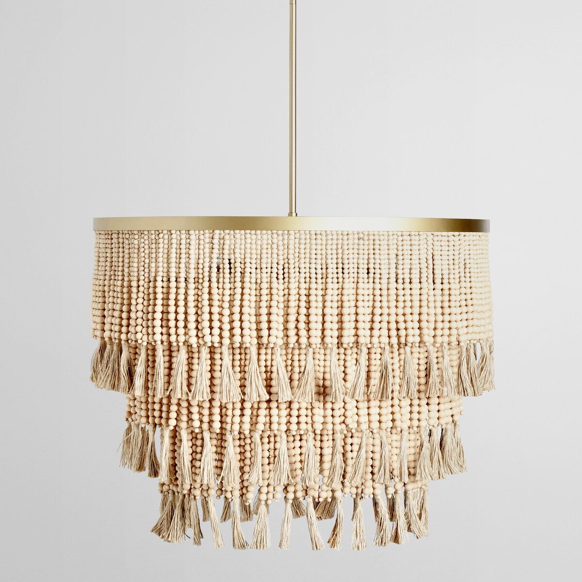 Brittany Natural Beaded Chandelier by Kosas Home
