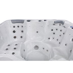 Buenospa Jersey 6 - Person 46 - Jet Hot Tub, Ice White, Gray with Ozone and LED Lights