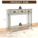 Burlington Wood 3-drawer Console Hallway Table
