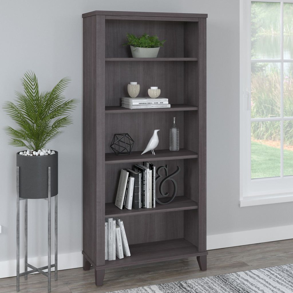 Bush Furniture Somerset Tall 5 Shelf Bookcase with Adjustable Shelves
