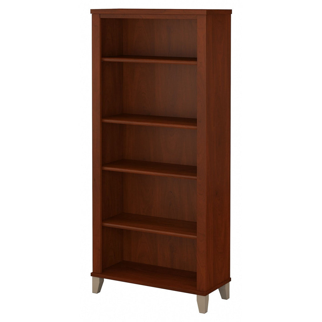 Bush Furniture Somerset Tall 5 Shelf Bookcase with Adjustable Shelves