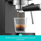 CASABREWS CM5418 Espresso Machine 20 Bar with Milk Frothing Steam Wand