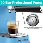 CASABREWS CM5418 Espresso Machine 20 Bar with Milk Frothing System - N/A