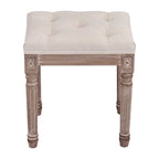 CO-Z French Vintage Upholstered Foot Stool and Vanity Stool