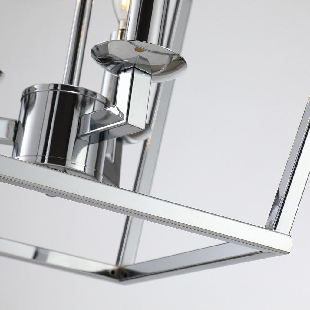 Candle Style Lantern Pendant Stairway or Kitchen Island Open Cage Chandelier - N/A