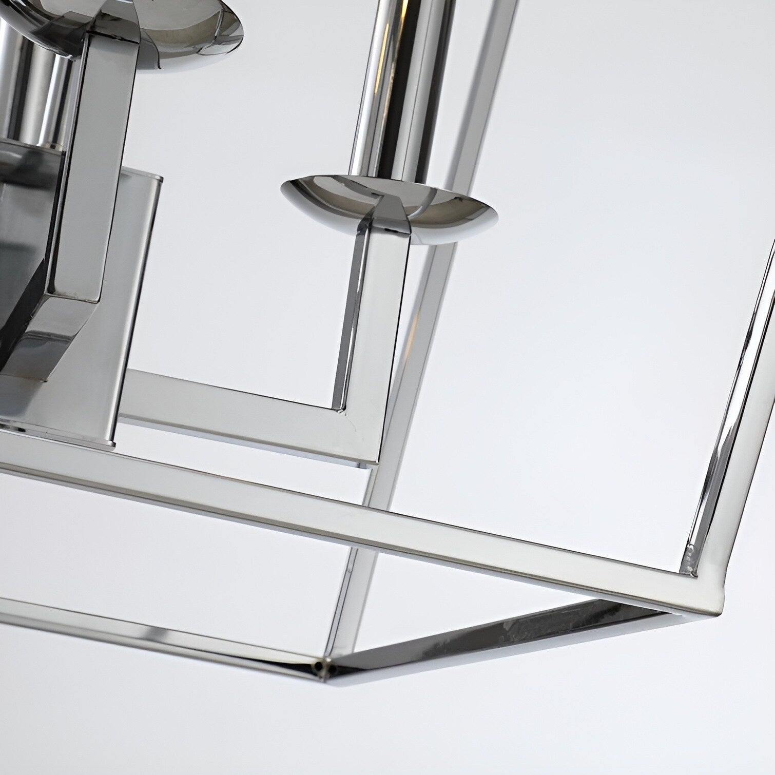 Candle Style Lantern Pendant Stairway or Kitchen Island Open Cage Chandelier - N/A