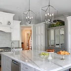 Candle Style Lantern Pendant Stairway or Kitchen Island Open Cage Chandelier - N/A