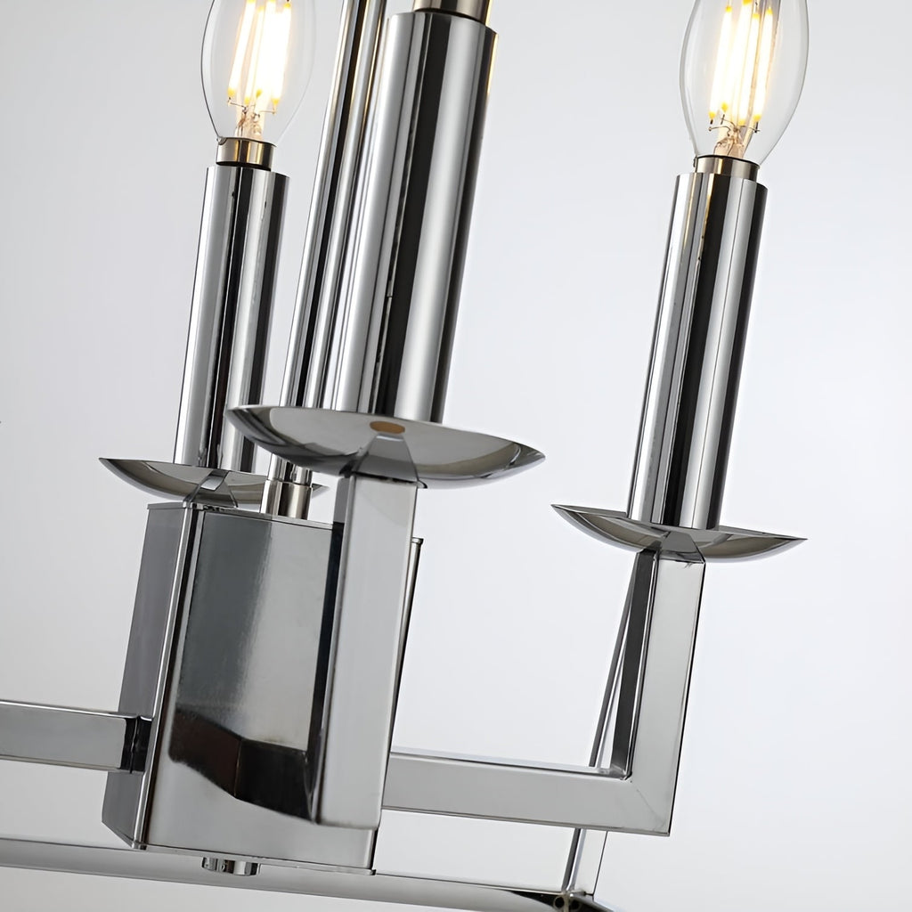 Candle Style Lantern Pendant Stairway or Kitchen Island Open Cage Chandelier - N/A