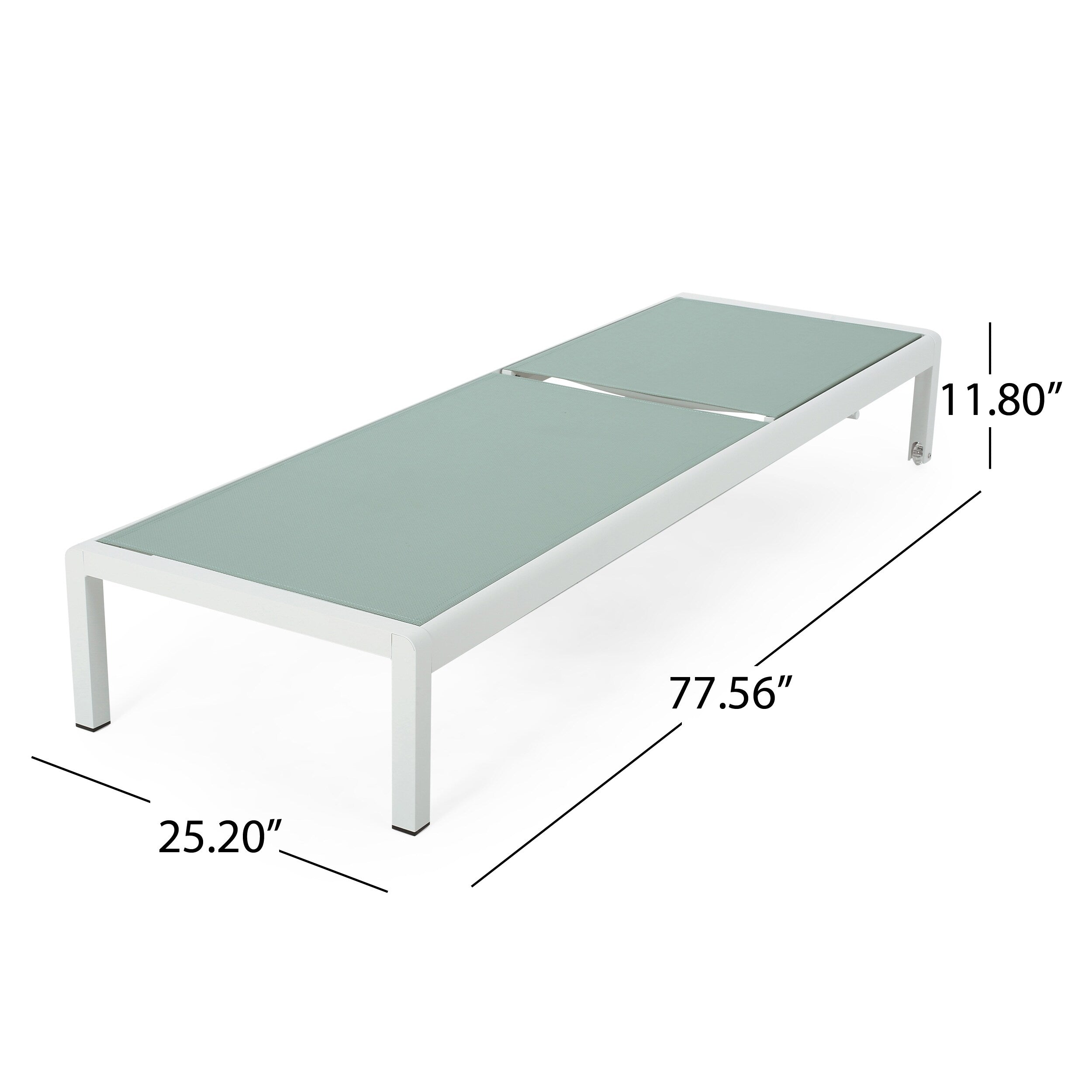 Cape Coral Outdoor Aluminum Chaise Lounge (Set of 2) by Christopher Knight Home - 77.56 D x 25.20 W x 11.80 H