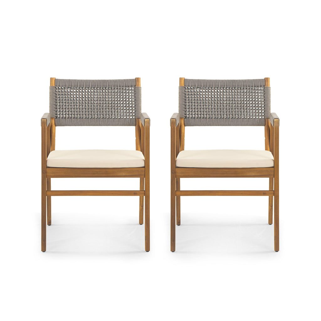 Captef Outdoor 5-piece acacia wood Dining Set by Christopher Knight Home