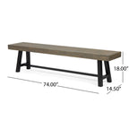 Carlisle Acacia Wood Outdoor Bench by Christopher Knight Home