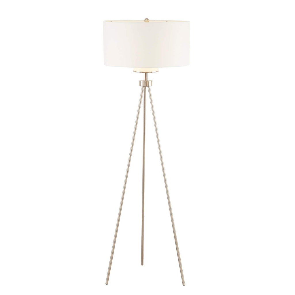 INK+IVY Pacific Metal Tripod Floor Lamp with Glass Shade