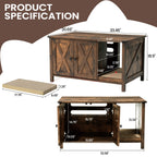 Cat Litter Box Enclosure, Hidden Wood Cat Washroom Furniture with Scratching Post