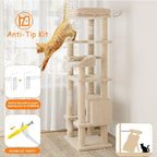 Cat Tree, Multi-Level Cat Tower Condo with Scrating Post