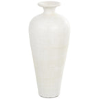 Ceramic Tall Amphora Floor Decorative Vase - White - Roche River Decor