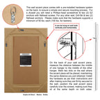 Champagne Bead Beveled Rectangular Wall Mirror - Clear