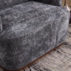 Chenille Swivel Barrel Chair, 360-Degree Comfy Accent Sofa for Living Room, Bedroom, and Study with Removable Cushion