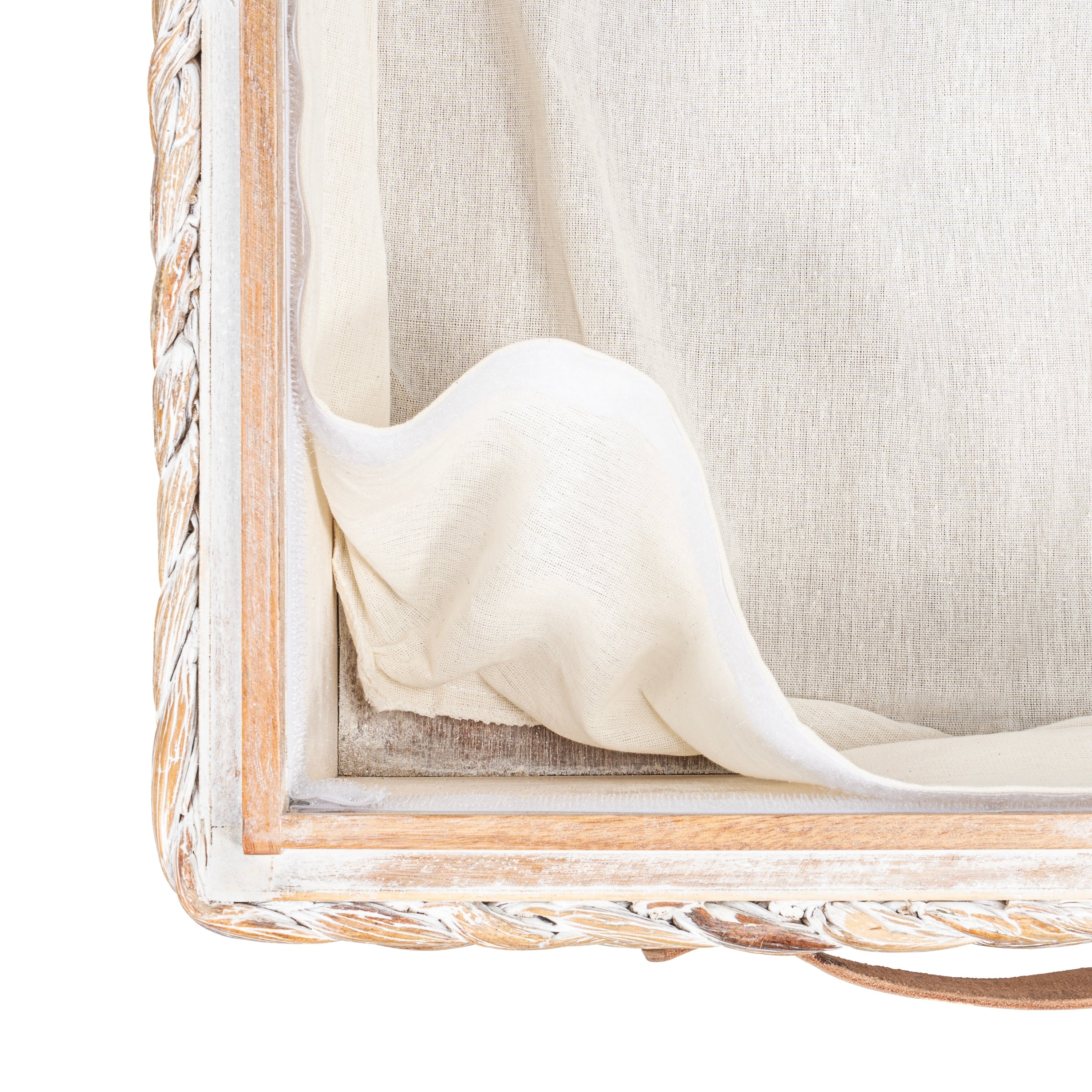 happimess Hyacinth/Wood Underbed Storage Bin with Wheels & Handles