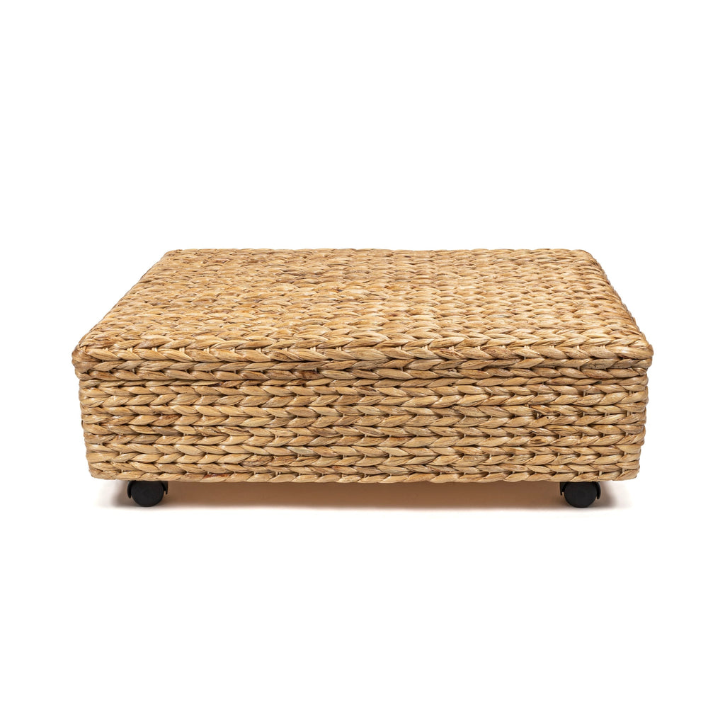 happimess Hyacinth/Wood Underbed Storage Bin with Wheels & Handles