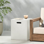 Christopher Knight Home - Aidan Outdoor Lightweight Concrete Tank Holder Side Table