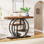 Console Table for Entryway, Industrial 4-Tier Sofa Table Behind Couch