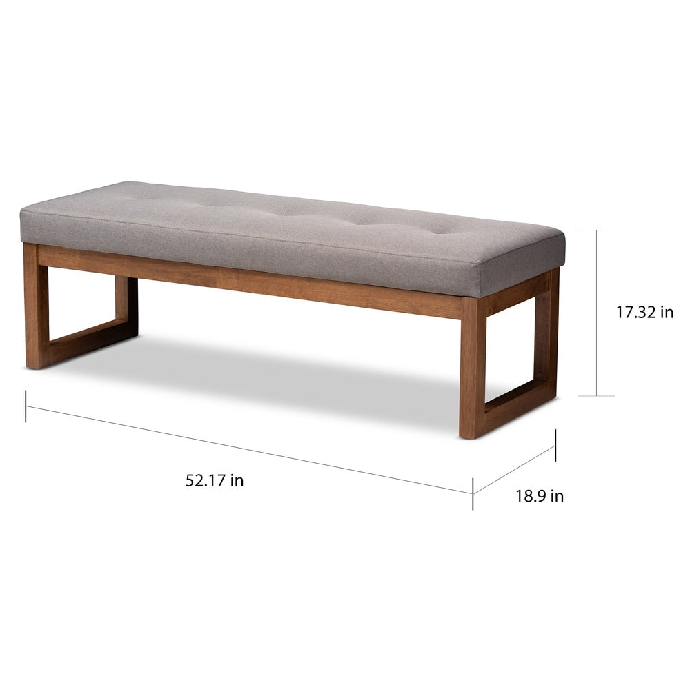Contemporary Fabric Upholstered Bench by Baxton Studio