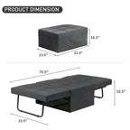 Convertible Sofa Bed Sleeper Sofa Chair Couch Folding Ottoman Recliner Chairs for Living Room