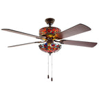 Copper Grove Guasipati 52-inch Tiffany-style Magna Carta Ceiling Fan - 52L x 52W x 16.5