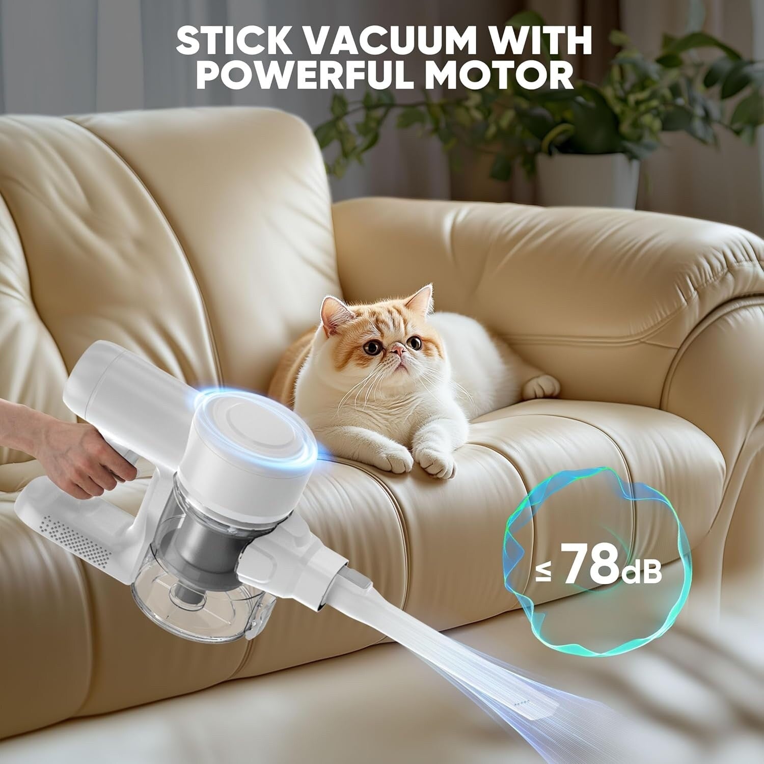 Cordless 3-in-1 Stick Vacuum Cleaner, Lightweight for Carpet, Hard Floors, Pet Hair, and Home Cleaning