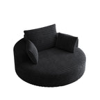 Corduroy Chenille Foam Single Swivel Chair