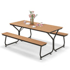 Costway 6FT Picnic Table Bench Set Outdoor HDPE Heavy-Duty Table for - See Details