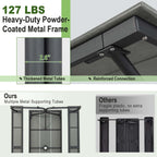 Costway 6FT Picnic Table Bench Set Outdoor HDPE Heavy-Duty Table for - See Details