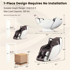 Costway Full Body Massage Chair with Voice Control Heat Foot Roller