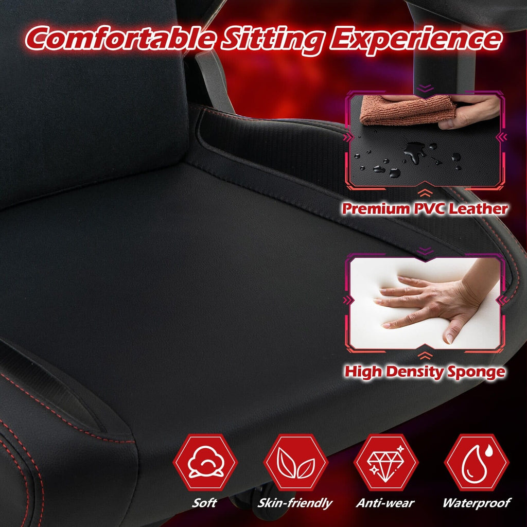 Costway Gaming Chair Ergonomic High Back Computer Chair with Rocking - See Details